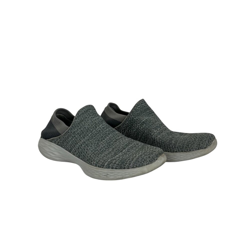 Skechers You Slip On Walking Shoes Charcoal Grey Womens Size 6.5 Comfort‎ Shoe
